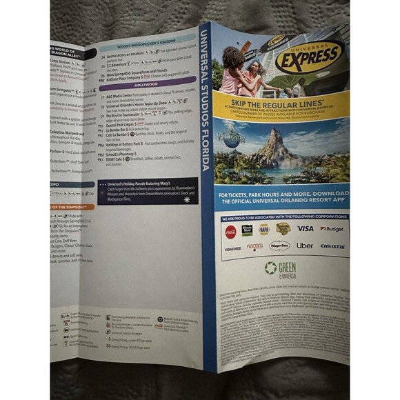 RARE Universal Studios 2 Park Guide Map 2023 - LAST UNIVERSAL MAPS EVER PRINTED - Picture 12 of 13